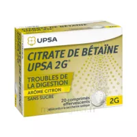 Citrate De Betaïne Upsa 2 G Comprimés Effervescents Sans Sucre Citron 2t/10 à SAINT-GEORGES-SUR-BAULCHE