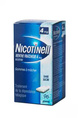 Nicotinell Menthe Fraicheur 4 Mg Sans Sucre, Gomme à Mâcher Médicamenteuse 8plq/12 à SAINT-GEORGES-SUR-BAULCHE