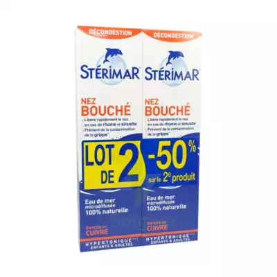 Stérimar Nez Bouché Solution Nasale Adulte 2fl Pulv/100ml à SAINT-GEORGES-SUR-BAULCHE